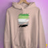 Aromantic Pride Flag Ripped Reveal Hoodie - Light Pink